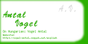 antal vogel business card